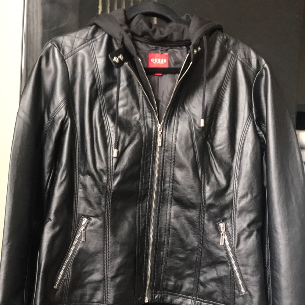 NWOT GUESS Faux Leather Jacket